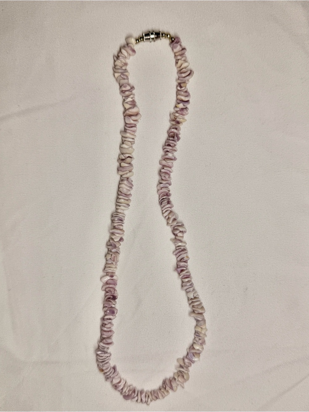 Delicate Lavender Shell Chip Necklace - Unbranded